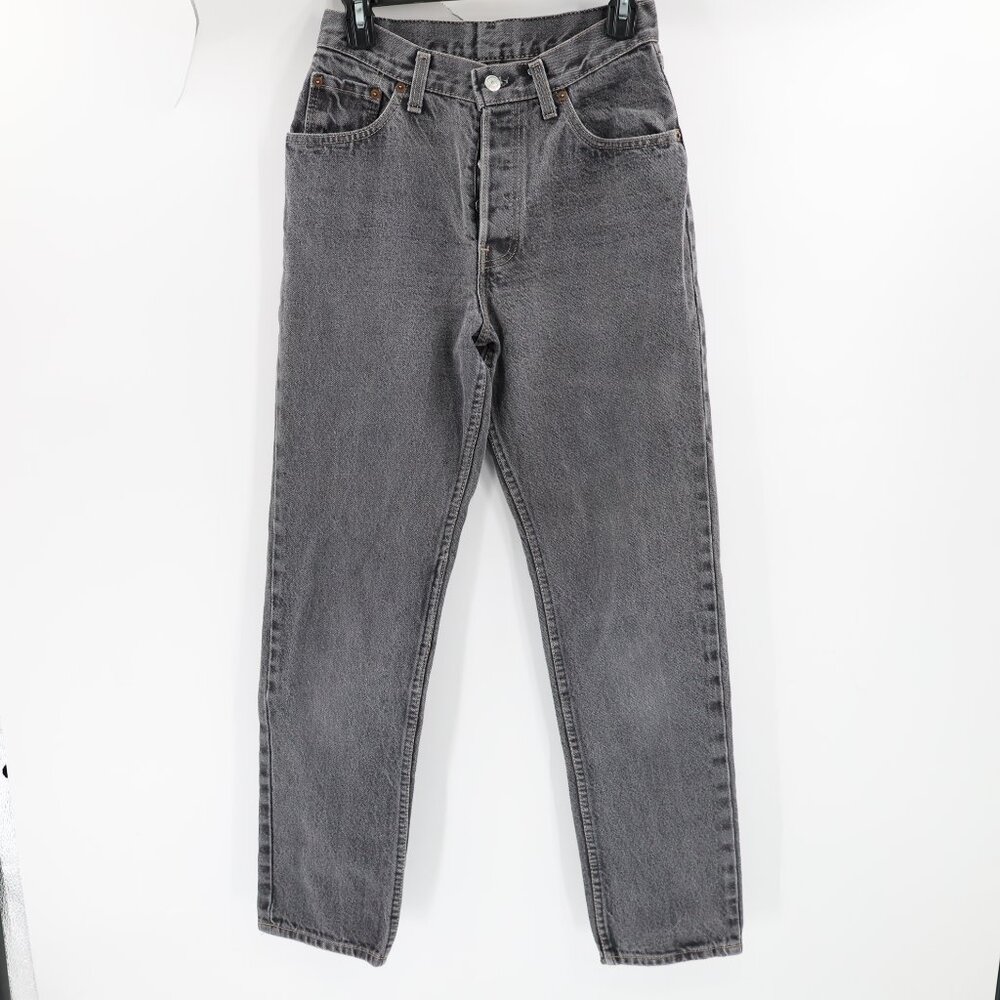 Vintage 80's Levis 501 Jeans womens size 11 26x30 26501-1159 made in usa Gray